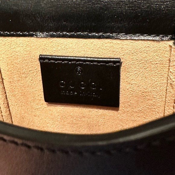 100% Authentic Gucci Boarded Plutone Calfskin Mini Horsebit 1955 Crossbody Bag - Picture 10 of 11